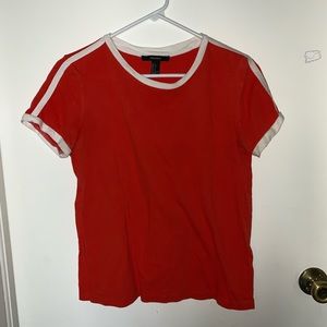 Red Shirt with White Stripes